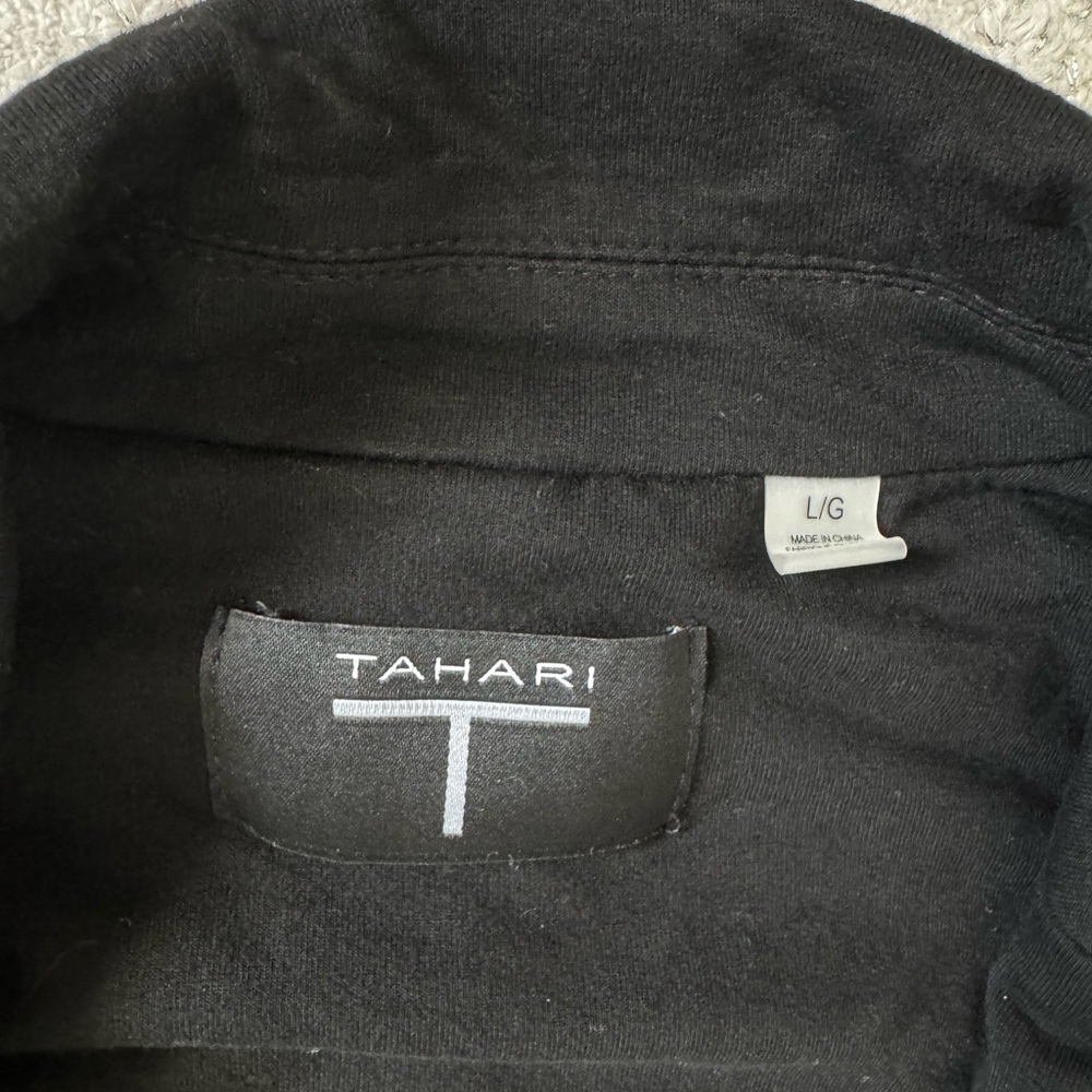 TAHARI Black knit rayon and spandex blazer size 1X - Picture 2 of 6